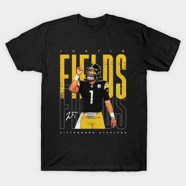 Justin Fields Steelers T-Shirt by Juantamad